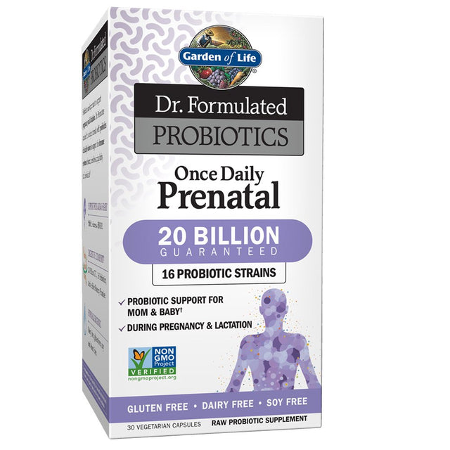 Garden of Life - Dr. Formulated Probiotics Once Daily Prenatal - 30 Vegetarian Capsules