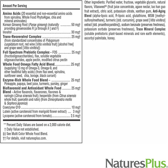 Source of Life Gold Multivitamin Liquid - 30 Oz - Supports Energy Production, Healthy Immune System & Well-Being - Includes Vitamins D3, B12, K2 & over 120 Whole Food Nutrients - 30 Servings