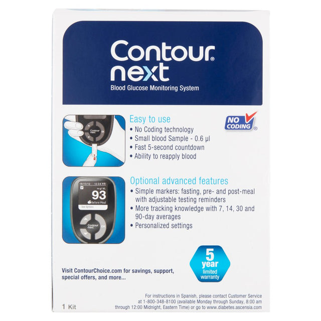 Bayer Contour Next Blood Glucose Monitoring with 20 Test Stripes