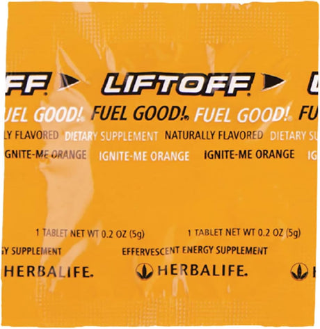 HERBALIFE LIFTOFF Energy Tablets - Ignite-Me-Orange - Instant Energy Drink Tablets for Natural Boost of Energy, Clears Minds, Improves Concentration (60 Tablets)