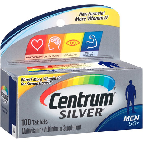 Centrum Silver for Men 50+ Multivitamin & Multimineral Supplement, 100Ct