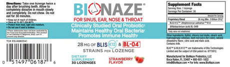 Bionaze Oral Probiotics - Dental Probiotics for Teeth and Gums, Bad Breath Treatment for Adults - Oral Care, Throat, Tonsil, Mouth, Teeth - Improve Gum Health with Clinically Proven BLIS K12 & BL-04