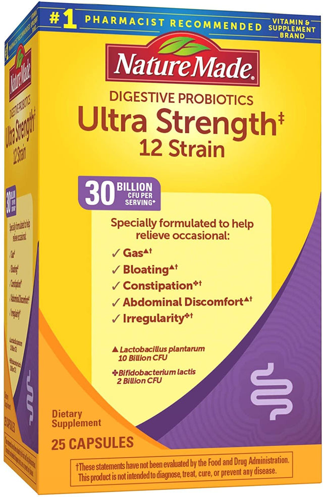 Nature Made Ultra Strength Probiotic Capsules, 25 Ea (Pack of 3)