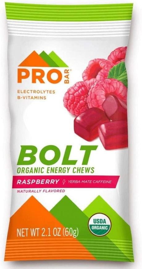 Probar Bolt Organic Energy Chews Orange and Raspberry - Six of Each Flavor, Box of 12 …