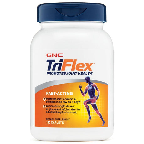 GNC Triflex Fast-Acting | Improves Joint Comfort and Stiffness, Clinical Strength Doses of Glucosamine/Chondroitin and Boswellia- plus Turmeric | 120 Caplets