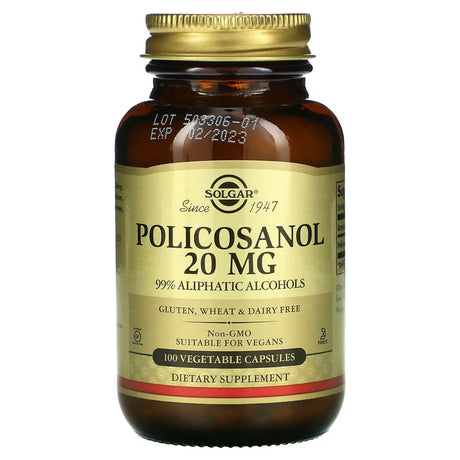 Solgar Policosanol 20 Mg Vegetable Capsules - 100 Ct