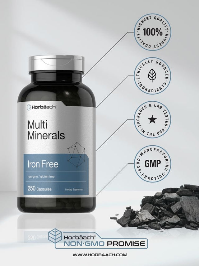 Multi Minerals Supplement | 250 Capsules | by Horbaach