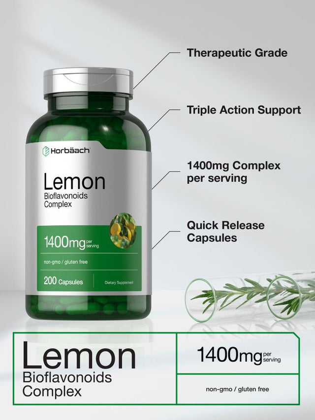 Lemon Bioflavonoids Complex 1400 Mg | 200 Capsules | by Horbaach