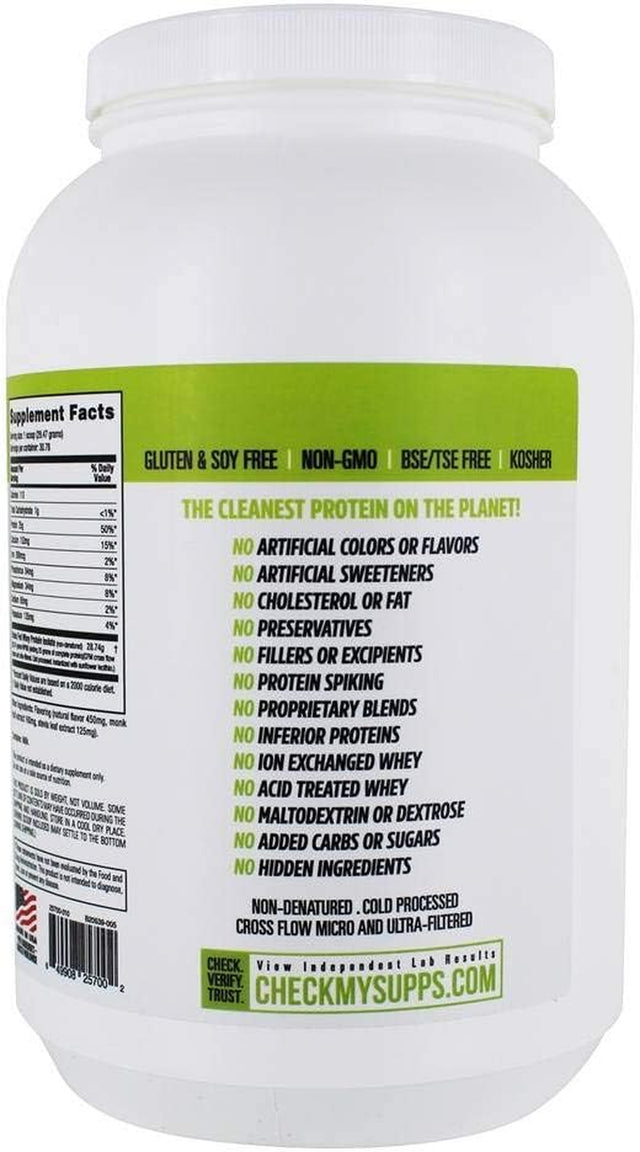 Nutrabio Grass Fed Whey Isolate Protein Powder - 25G of Protein per Scoop - Sugar Free Natural Lean Muscle Protein Supplement - Vanilla - 2 Pounds, 29 Servings