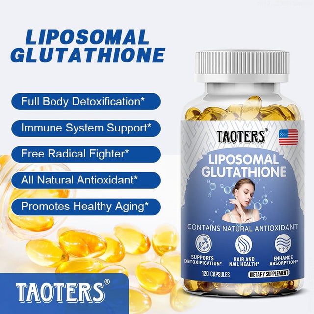 TAOTERS Liposomal Glutathione Supplement Capsules - Immune Health Support, Liver Support, Skin Support