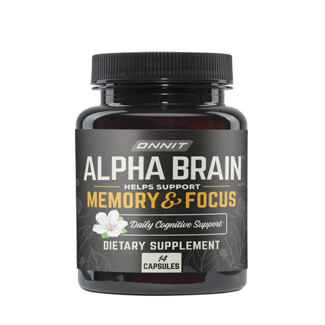 ONNIT Alpha BRAIN Premium Nootropic Brain Health Supplement, Memory and Focus Support, 14 Ct