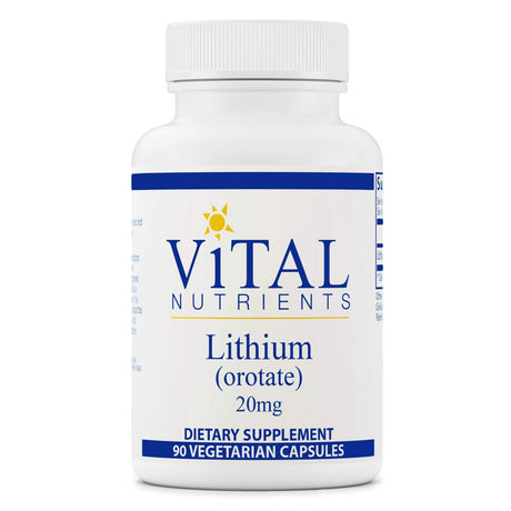 Lithium , 20 Mg , 90 Vegan Capsules, Vital Nutrients