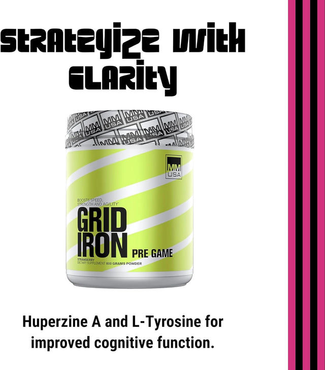 Gridiron Pre-Game: Advanced Athletic Performance Formula for Peak Results. Muscle Endurance Enhancers, Cognitive Boosters Strength, Essential Vitamins, Hydration and Electrolytes, Defeats Fatigue.