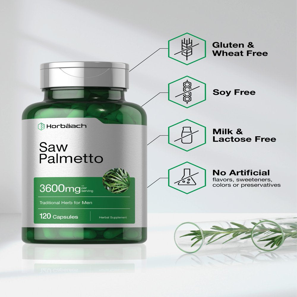 Saw Palmetto Extract | 3600Mg | 120 Capsules | by Horbaach – Nutricity ...