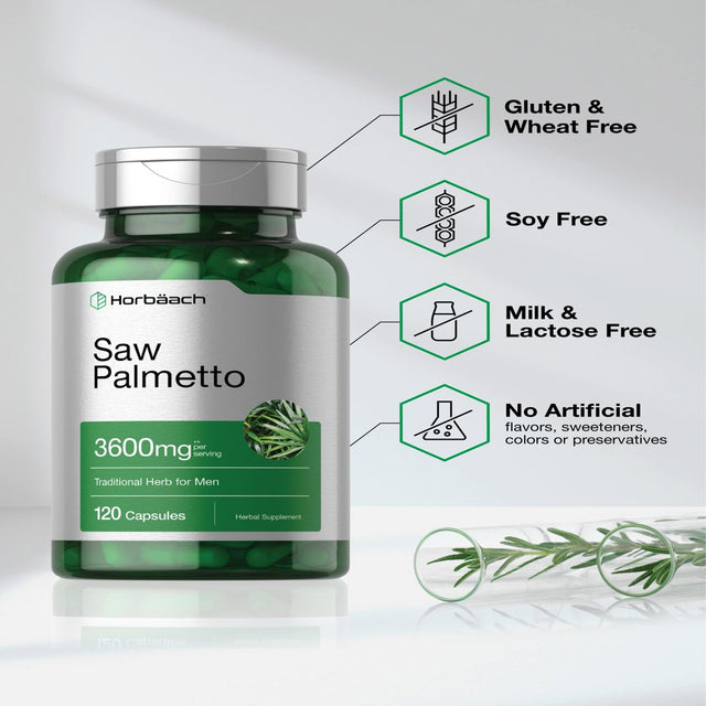 Saw Palmetto Extract | 3600Mg | 120 Capsules | by Horbaach