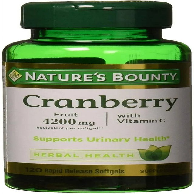 Nature'S Bounty Cranberry Fruit 4200 Mg plus Vitamin C, Softgels, 120 ...