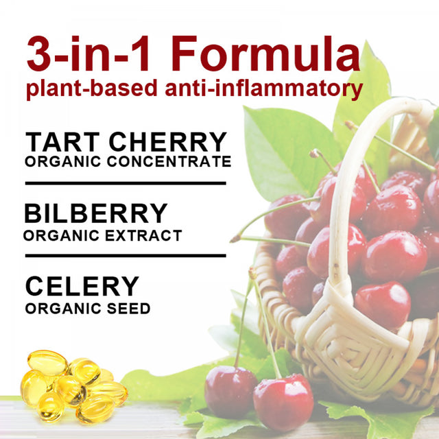 BEWORTHS Tart Cherry Extract Capsules 1200Mg,120 Vegan Capsules, Antioxidant, Herbal Supplement,Helps to Sleep, Immune System Booster,Joint Support & Muscle Recovery