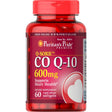 Puritan'S Pride Q-Sorb Coq10 (Coenzyme Q10) 600 Mg, Natural Antioxidant, Dietary Supplement for Blood Pressue Management, 60 Rapid Release Softgels