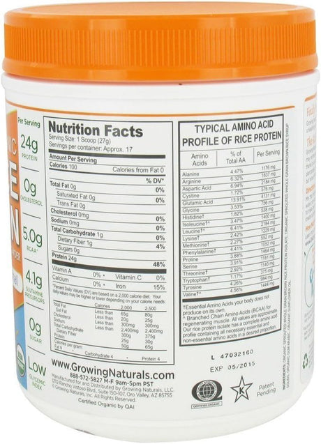 Original Rice Protein Isolate 16.2 OZ4