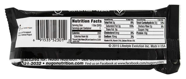 NUGO NUTRITION BAR BAR,NUGO DARK,MOCHA CHOC, 50 GRM CASE_12