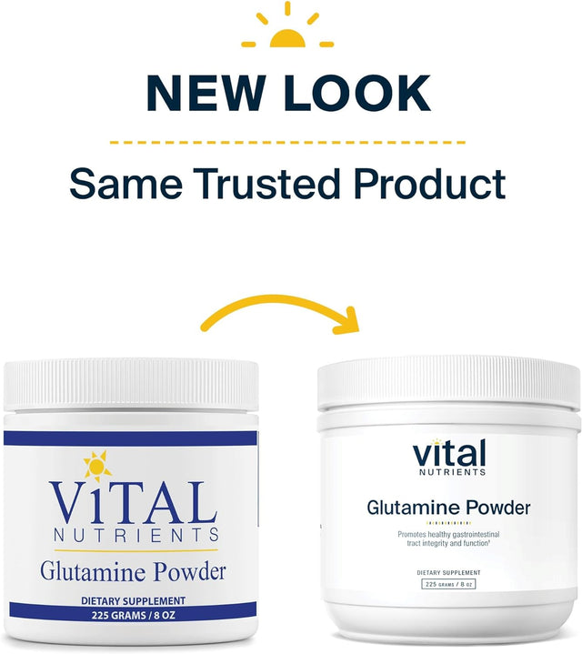 Vital Nutrients Glutamine Powder | Vegan L-Glutamine Supplement to Support Immune, Digestive and Gut Health* | Gluten, Dairy and Soy Free | Non-Gmo | 225 Grams