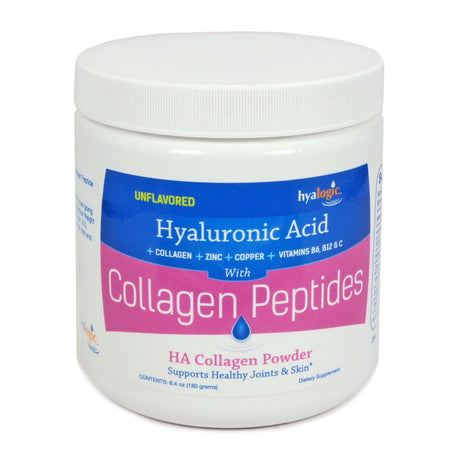 Hyalogic Hyaluronic Acid Unflavored with Collagen Peptides 30 Servings