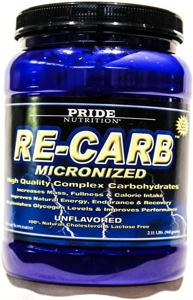 Best Complex Carbohydrate Powder~Re-Carb Unflavored 2.11G~ Micronized for Endurance & Muscle Fullness Add to Pre-Workout, Intra-Workout, Post-Workout & Protein Formula Improves Maximum Results