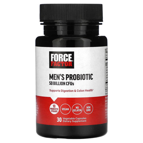 Force Factor Men'S Probiotic, 50 Billion Cfus, 30 Vegetable Capsules