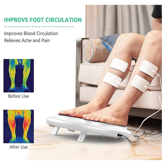 FSA or HSA Eligible Foot Stimulator Foot Circulation Massager with EMS System and 4 TENS Units for Feet and Body Pain Relief,Neuropathy & Plantar Fasciitis, Control