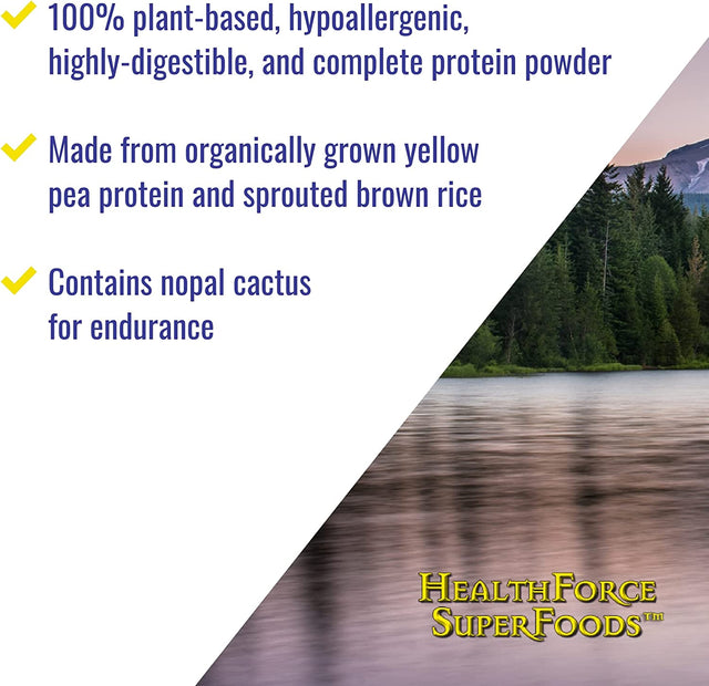 Healthforce Superfoods Warrior Food - 1000 Grams, Vanilla Flavor - All Natural Plant Based Protein Powder - Organic, Non GMO, Vegan, Gluten Free - 50 Servings