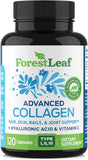 Forest Leaf Collagen Pills Collagen Peptides with Hyaluronic Acid & Vitamin C, 120-Count