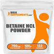 Bulksupplements.Com Betaine Hcl Powder - Gallbladder Formula - Betaine Hydrochloride - Hcl Supplement (100 Grams - 3.5 Oz)