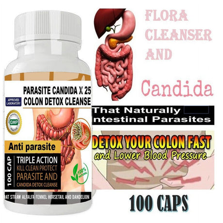 Parasite Cleanse DETOX Liver Colon Yeast Blood Support Vital 100 Cap XL