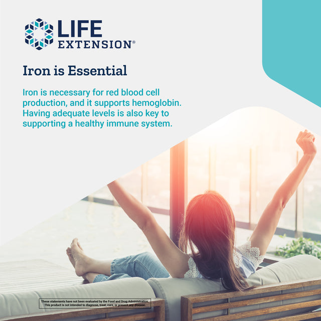 Life Extension Iron Protein Plus, 300 Mg - Supports Red Blood Cell & Protein Production - Gluten-Free, Non-Gmo - 100 Vegetarian Capsules