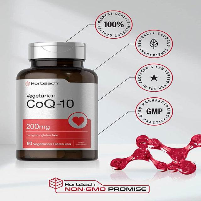 Coq10 | 200Mg | 60 Vegetarian Capsules | by Horbaach