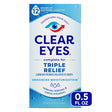 Clear Eyes Triple Relief Lubricant Eye Drops, 0.5 Fl Oz