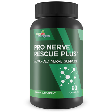 Pro Nerve Rescue plus - Advanced Nerve Support Supplement - Promote Healthy Nerve Function & Blood Flow - Help Soothe Nerve Discomfort - Magnesium, Calcium, Zinc - Support Reduced Oxidative Stress