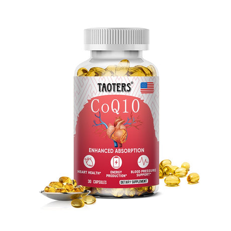 TAOTERS Coq10 Supplement - Supports Healthy Blood Pressure, Enhances Liver Function, and Supports Heart Health