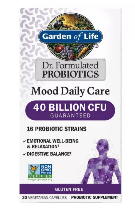 Garden of Life Dr. Formulated Mood Probiotic Capsules 30Ct