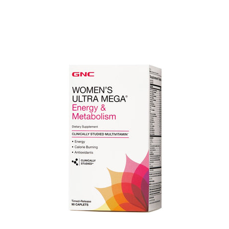 GNC Women'S Ultra Mega Energy and Metabolism Multivitamin, Time Release Capsules, 90 Ct