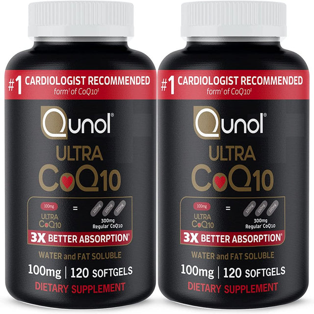 2 Pack | Qunol Ultra Coq10 100 Mg Softgels, 120 Ct