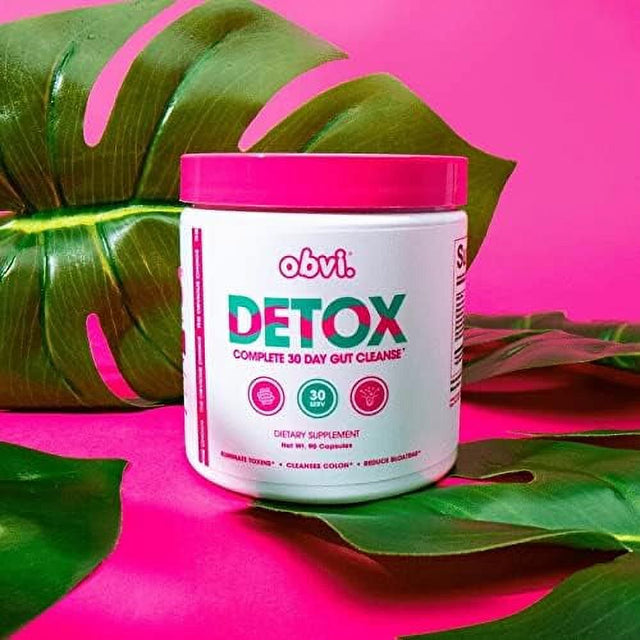 Obvi Detox, Flush Out and Eliminate Toxins, Support Weight Loss, Cleanse Colon, Packed with Antioxidants, Support Liver Health, Reduce Bloating, Soothe Stomach Pain, All Natural (30 Servings)