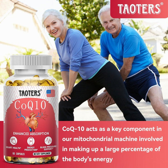 TAOTERS Coq10 Supplement - Supports Healthy Blood Pressure, Enhances Liver Function, and Supports Heart Health