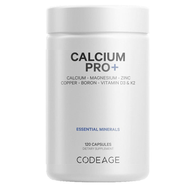 Codeage Calcium Supplement, Magnesium Zinc Copper Boron, Vitamin D3 + K2, 120 Ct