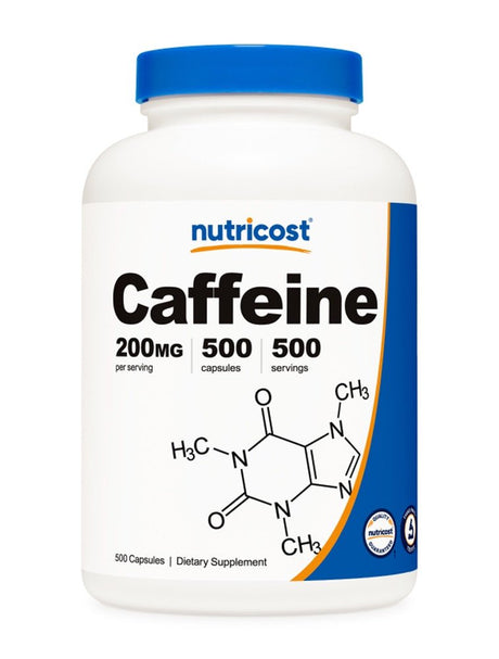 Nutricost Caffeine Capsules -- 200 Mg - 500 Capsules