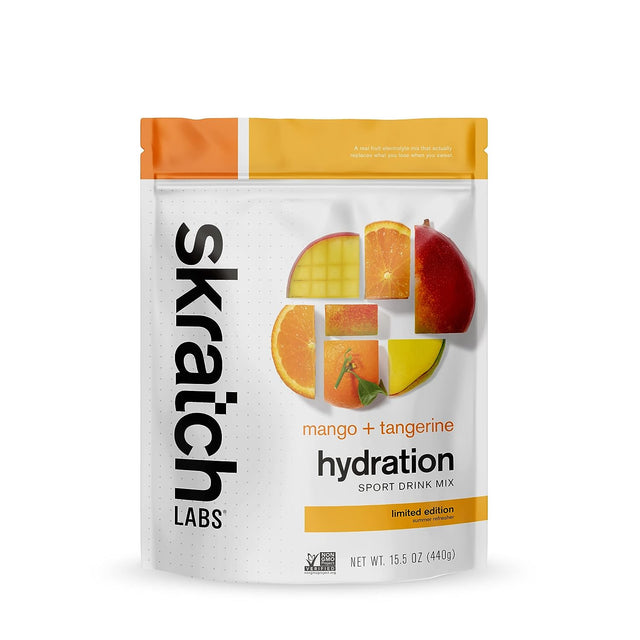 Skratch Labs Hydration Powder | Sport Drink Mix | Electrolytes Powder for Exercise, Endurance, and Performance | Mango + Tangerine | 20 Servings | Non-Gmo, Vegan, Kosher