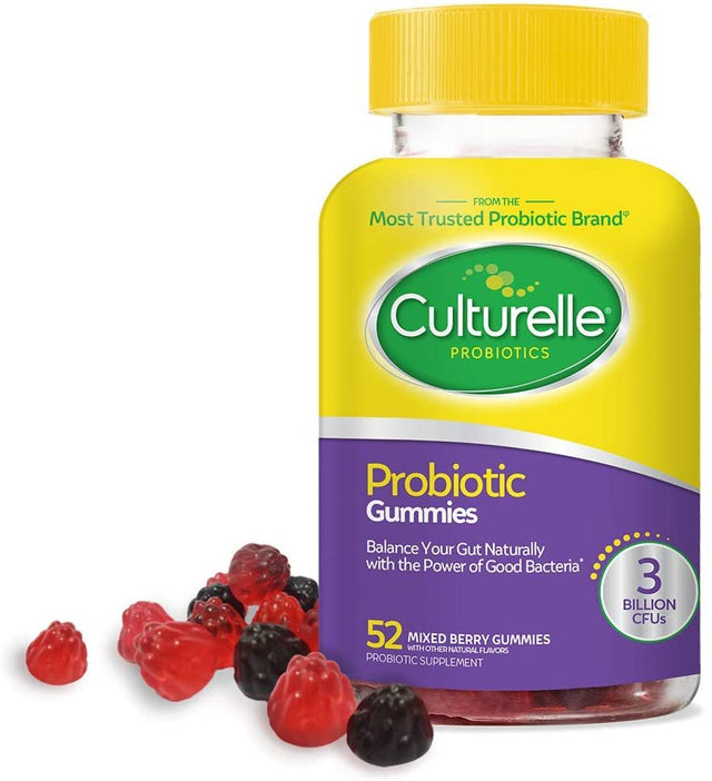 Culturelle Daily Probiotic + Prebiotic Gummies for Women & Men, Naturally-Sourced, Vegan, Berry Flavor, 52 Count