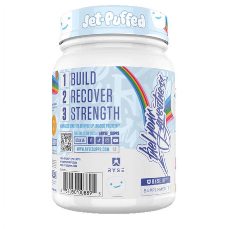 RYSE Loaded Protein Powder, Jet Puffed Marshmallow, 20 Servings, 25G Protein, Post Workout