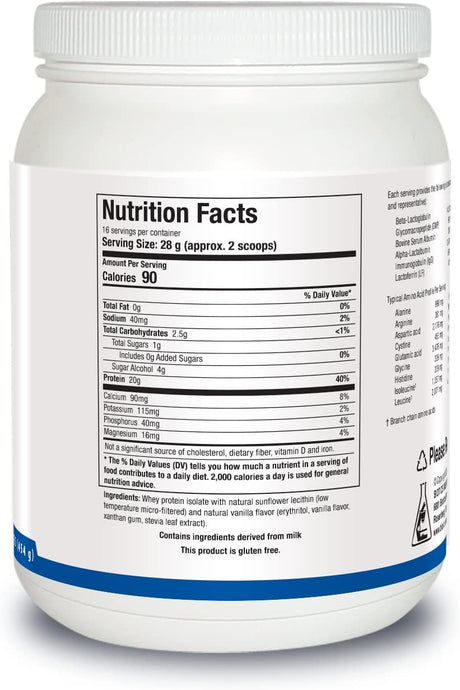 BIOTICS Research - Whey Protein Isolate 16 Oz (Vanilla)