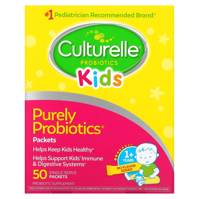 Culturelle Kids Purely Probiotics Daily Supplement for Kids 1+, Supports Immune and Digestive Systems, 50 Count